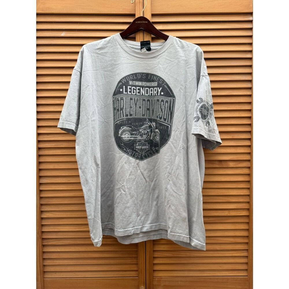 Harley-Davidson Light Gray Short-Sleeve Graphic T-shirt XXL